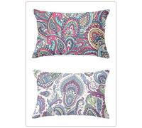 Lot de 2 Housse de Coussin Rectangulaire Fleur fantaisie Décora Canapé Taie d'oreiller 50x70cm Decoration Housses de Coussin en Lin Housse de Coussin Décoration pour Chambre,Canapé,Chaise,Lit,Jardin
