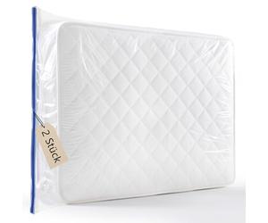 Lot de 2 Housse de Protection pour Matelas 140x200 - Protège Matelas Étanche et Résistant avec Fermeture Éclair - Housse Matelas Déménagement et Stockage Extérieur - Compatible - Épaisseur 30 cm