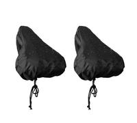 Lot de 2 Housse de Selle de Vélo Imperméable Taille L Protection Pluie Poussière Soleil Couvre Selle Universel avec Cordon de Serrage pour VTT Vélo de Ville et Route Accessoires Cyclisme Noir