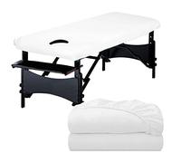 Lot de 2 Housse Table Massage Lavables, Eqivei drap housse table de massage Imperméables, Résistantes à l'huile Housses de Protection pour lit de Massage 80 x 190 x 12 cm