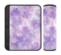 Lot de 2 housses abstraites aquarelles lilas violet pêche clair pour ceintures de sécurité pour libérer le stress sur votre cou et vos épaules pour accessoires automobiles para carro
