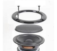 Lot de 2 housses anti-poussière pour grille de haut-parleur avec vis, protection efficace pour systèmes audio de voiture (5,1 cm)