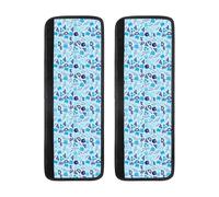 Lot de 2 housses antidérapantes et réglables pour poignée de porte de réfrigérateur - Motif règle mathématique - Bleu