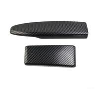 Lot de 2 housses d'accoudoir central en fibre de carbone ABS, pour voiture de W204 W212, GLK X204, conduite à gauche, panneau intérieur noir