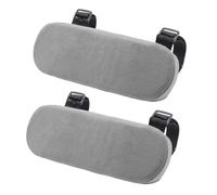 Lot de 2 housses d'accoudoir de chaise de bureau douces et antidérapantes avec mousse à mémoire de forme 22,5 x 8,5 x 4 cm - Gris