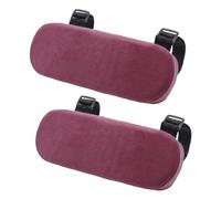 Lot de 2 housses d'accoudoir de chaise de bureau douces et antidérapantes avec mousse à mémoire de forme Rouge 22,5 x 8,5 x 4 cm