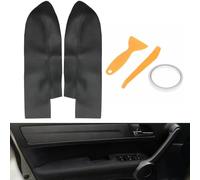 Lot de 2 housses d'accoudoir de porte avant en cuir microfibre pour CR-V 2007-2012, kit de remplacement pour panneau intérieur noir avec ruban adhésif et outils d'installation