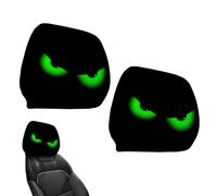 Lot de 2 housses d'appui-tête de voiture - Anti-saleté - Avec design Big Eyes - Housse de protection élastique amusante pour véhicule, camion, SUV, hommes et femmes