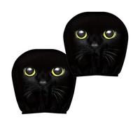 Lot de 2 housses d'appui-tête de voiture en soie glacée - Accessoires de protection pour berline, camion, SUV, Halloween, Noël