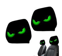 Lot de 2 housses d'appui-tête de voiture | Lot de 2 housses anti-salissures avec design Big Eyes, protection élastique respirante pour voiture, SUV, camion, intérieur du véhicule