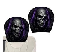 Lot de 2 housses d'appui-tête d'Halloween effrayantes pour sièges de | Protection d'appui-tête de voiture pour voiture, camion, SUV, trajets quotidiens, longs trajets en voiture