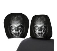 Lot de 2 housses d'appui-tête pour voiture Halloween extensibles | Protection d'appui-tête festive - Accessoire de siège de voiture - Pour voiture, SUV, berline, camion, vacances