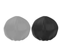 Lot de 2 housses de barbecue rondes imperméables 50 x 45 cm (gris + noir)