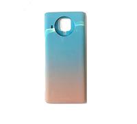 Lot de 2 housses de batterie + double face compatible avec XIAOMI MI MI 10T LITE 5G / M2007J17G verre arrière arrière coque arrière + autocollant (pour or (bleu clair/rose)