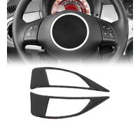 Lot de 2 housses de bouton de volant intérieur en fibre de carbone - La voiture sera très enchantée en la gardant neuve pour une utilisation durable avec une bonne durabilité