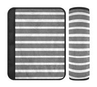 Lot de 2 housses de ceinture de sécurité à rayures horizontales grises pour adultes - Arrêtez de couper la ceinture de sécurité dans le cou pour camion forro para cinturon de seguridad