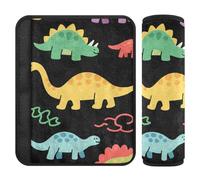 Lot de 2 housses de ceinture de sécurité avec illustration de dinosaure pour libérer le stress sur votre cou et vos épaules pour la plupart des voitures funda para cinturón de carro