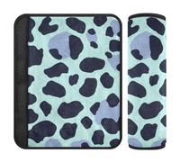Lot de 2 housses de ceinture de sécurité bleues à imprimé léopard simple pour adultes pour libérer le stress sur votre cou et vos épaules pour SUV funda para cinturón de carro