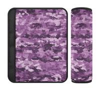 Lot de 2 housses de ceinture de sécurité camouflage violet pour femme pour ceinture de sécurité qui s'arrête dans le cou pour camion funda para cinturón de carro