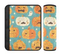Lot de 2 housses de ceinture de sécurité de voiture douces pour bébé, pour femme, homme, enfant, taille S, citrouille qui pleure, Halloween