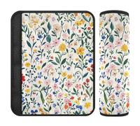 Lot de 2 housses de ceinture de sécurité de voiture douces pour enfants - Pour adultes et jeunes enfants - Motif floral coloré