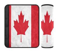 Lot de 2 housses de ceinture de sécurité de voiture douces pour femmes, hommes, enfants, taille S, drapeau du Canada