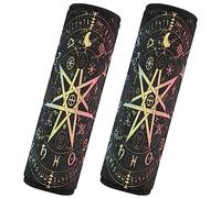 Lot de 2 housses de ceinture de sécurité de voiture souples pour ceinture de sécurité de voiture, accessoires de voiture pour adultes et enfants, S Wiccan Symbol Protection Mandala Sorcières Runes