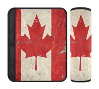 Lot de 2 housses de ceinture de sécurité de voiture souples pour femmes, hommes, enfants, M drapeau du Canada