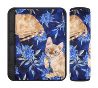 Lot de 2 housses de ceinture de sécurité Devon Rex Cats bleu roi pour protéger votre cou et vos épaules pour avion