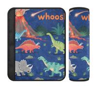 Lot de 2 housses de ceinture de sécurité douces pour adultes et enfants Taille S Dinosaure Volcan Enfants Art