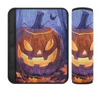 Lot de 2 housses de ceinture de sécurité douces pour enfants, pour femmes, hommes, enfants, taille M, Halloween, citrouille, safari, art