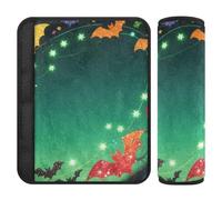 Lot de 2 housses de ceinture de sécurité Happy Halloween Dreamy Witch Hat pour libérer le stress sur votre cou et vos épaules pour voiture