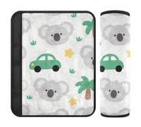 Lot de 2 housses de ceinture de sécurité Koala gris pour femme pour libérer le stress sur votre cou et vos épaules pour accessoires d'avion para carro