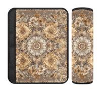 Lot de 2 housses de ceinture de sécurité pour adulte - Style bohème - Motif floral rétro - Protège votre cou et vos épaules - Sac à dos funda para cinturón de carro