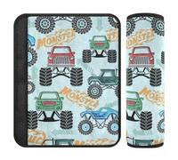 Lot de 2 housses de ceinture de sécurité pour adultes avec motif monstre de dessin animé - Protège votre cou et vos épaules - Pour van forro para cinturon de seguridad