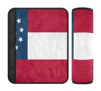 Lot de 2 housses de ceinture de sécurité respirantes pour adultes et enfants, motif drapeau de l'État de Géorgie