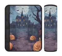 Lot de 2 housses de ceinture de sécurité respirantes pour adultes et enfants, taille S, illustration d'Halloween