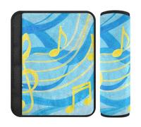 Lot de 2 housses de ceinture de sécurité respirantes pour adultes et jeunes enfants M Bleu - Note Wave Rhythm