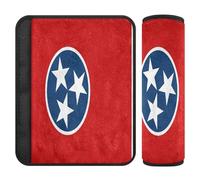 Lot de 2 housses de ceinture de sécurité respirantes pour adultes, jeunes enfants, drapeau de l'État du Tennessee (États-Unis)