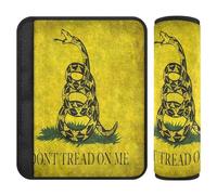 Lot de 2 housses de ceinture de sécurité respirantes pour bébé pour adultes et enfants, drapeau Gadsden S (symbole américain)