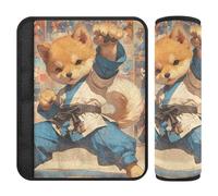 Lot de 2 housses de ceinture de sécurité respirantes pour bébé - Pour adultes et enfants - Taille S - Motif karaté