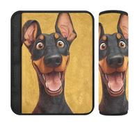 Lot de 2 housses de ceinture de sécurité souples pour adultes et enfants - Motif chien M