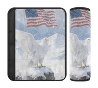 Lot de 2 housses de ceinture de sécurité souples pour adultes, jeunes enfants, drapeau américain M