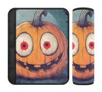 Lot de 2 housses de ceinture de sécurité souples pour sac d'appareil photo pour adultes, jeunes enfants, taille M, Happy Halloween, yeux sanglants Boo