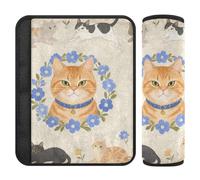 Lot de 2 housses de ceinture de sécurité souples pour sac d'appareil photo pour femmes, hommes, enfants, motif couronne de chat M