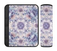 Lot de 2 housses de ceinture de sécurité style bohème floral beige pour ceinture de sécurité coupée dans le cou pour avion forro para cinturon de seguridad
