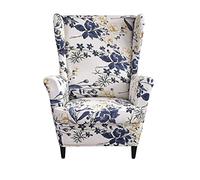 Lot de 2 Housses de Chaise à Oreilles Extensibles en élasthanne avec Fond élastique pour fauteuils à Oreilles - 12 pièces
