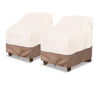 Lot de 2 housses de chaise Adirondack imperméables et résistantes pour chaise d'extérieur, 76,2 x 86,4 x 91,4 cm, noir