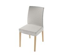 Lot de 2 Housses de Chaise avec Dossier Fashionable - Taille Unique, crème