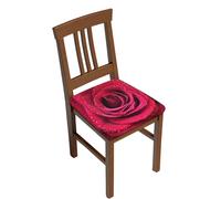 Lot de 2 housses de chaise de salle à manger extensibles avec motif rose - Housses de siège douces, amovibles et lavables pour chaises de salle à manger